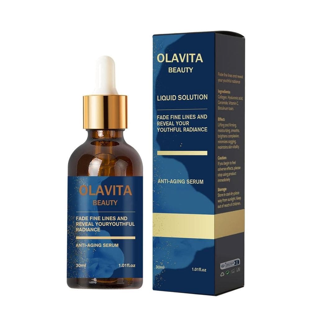 Sérum Facial Original OLAVITA BEAUTY, Solução Líquida Olavita, Sérum Antienvelhecimento, Sérum de Vitamina C e E, Promov