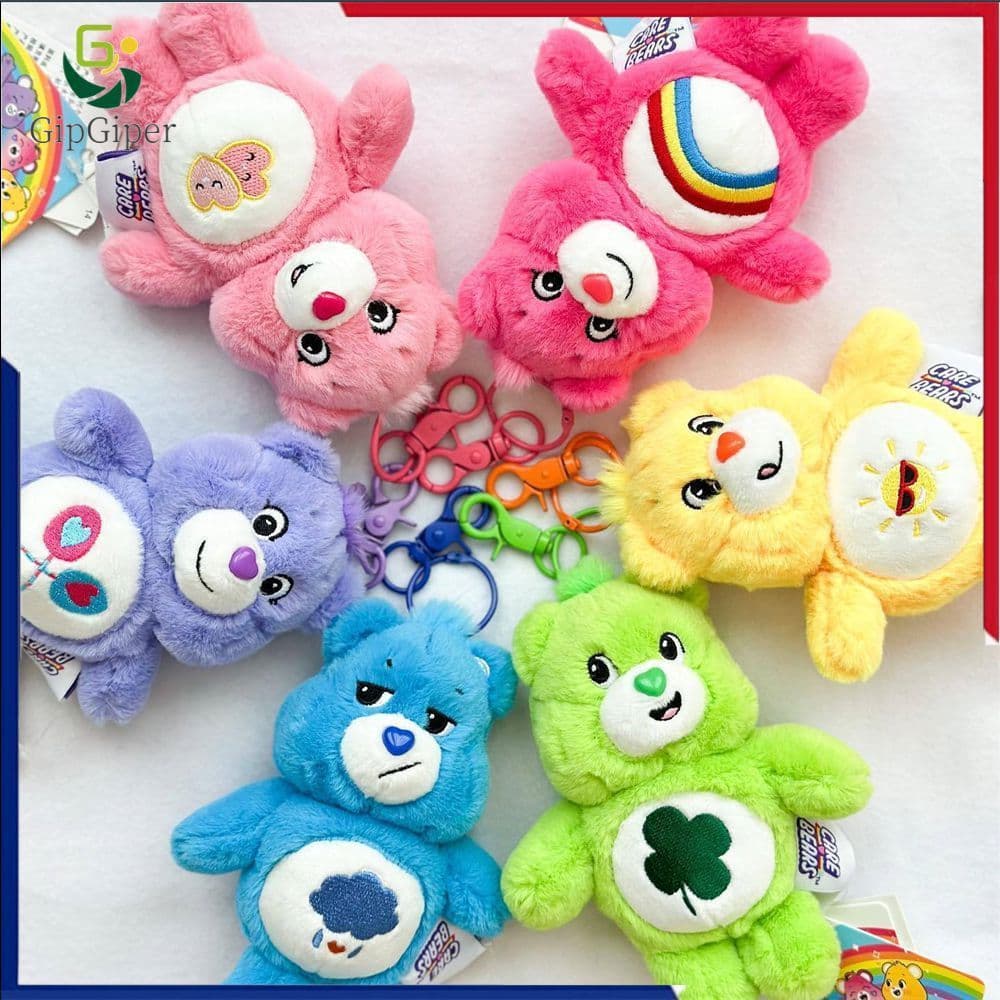 Urso De Pelúcia Para Exterior, Brinquedo Musical De Apertar, Bordado De Arco-íris, Urso De Pelúcia Com Flor De