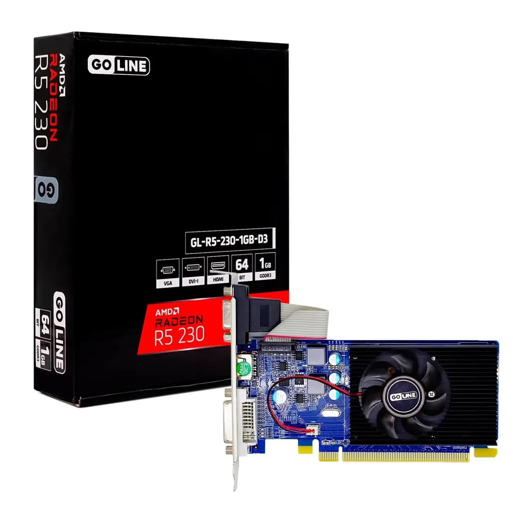 Placa Video 1gb R5 230 Goline 625mhz Ddr3 64bits