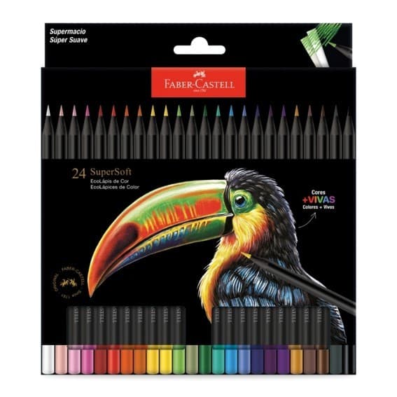 Lapis Cor Ecolapis Supersoft 24 Cores - Faber Castell