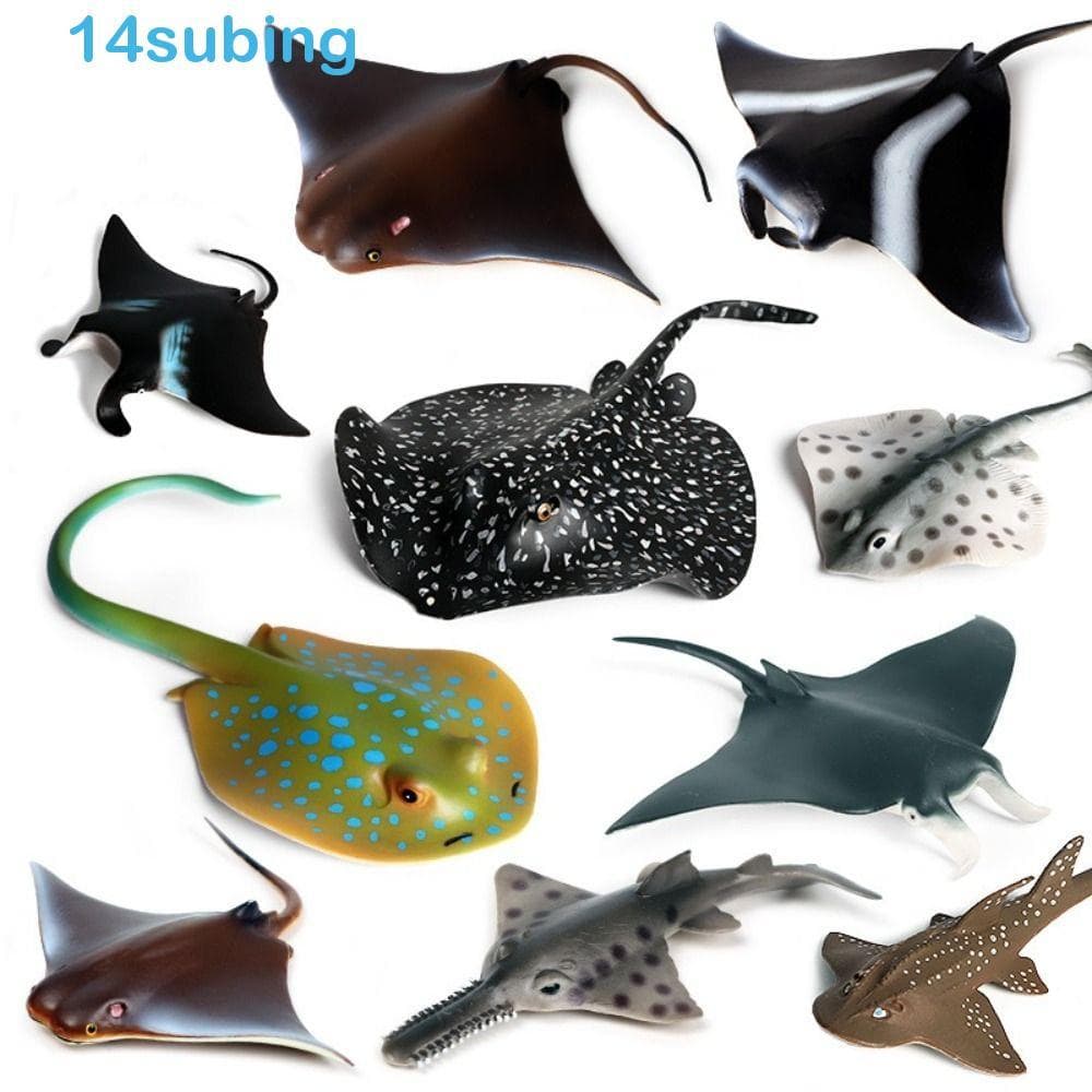SUBING Modelo Manta Ray , Figuras De Animais Marinhos Em Miniatura De Cognição , Estatuetas De Ação Da Vida Marinha De S
