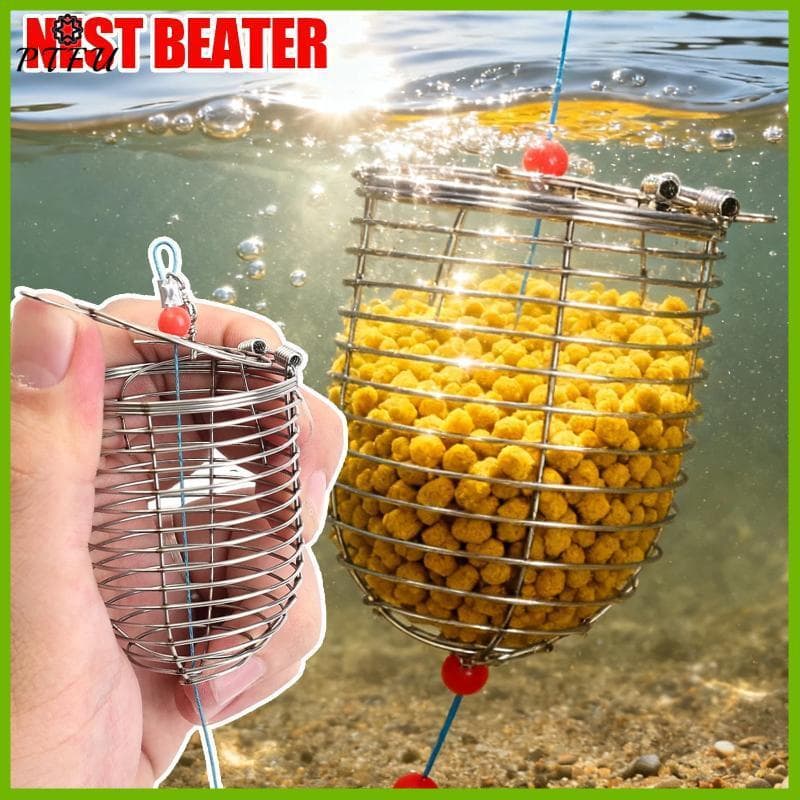 PTFU > 4.5cm 5 Pçs Lote Fio Isca De Pesca Gaiolas Ultra Forte Suporte De Para Expediçãos De Rio Mar E Lago Novo