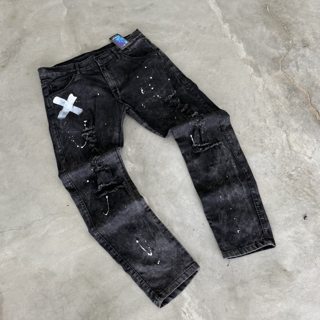 Calça Jeans Masculina Modelo Jogador Premium Denim Drip