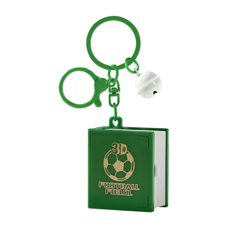 Tridimensional bomba de futebol livro chaveiro pequeno pingente saco pingente pendurado corrente copa do mundo periféric