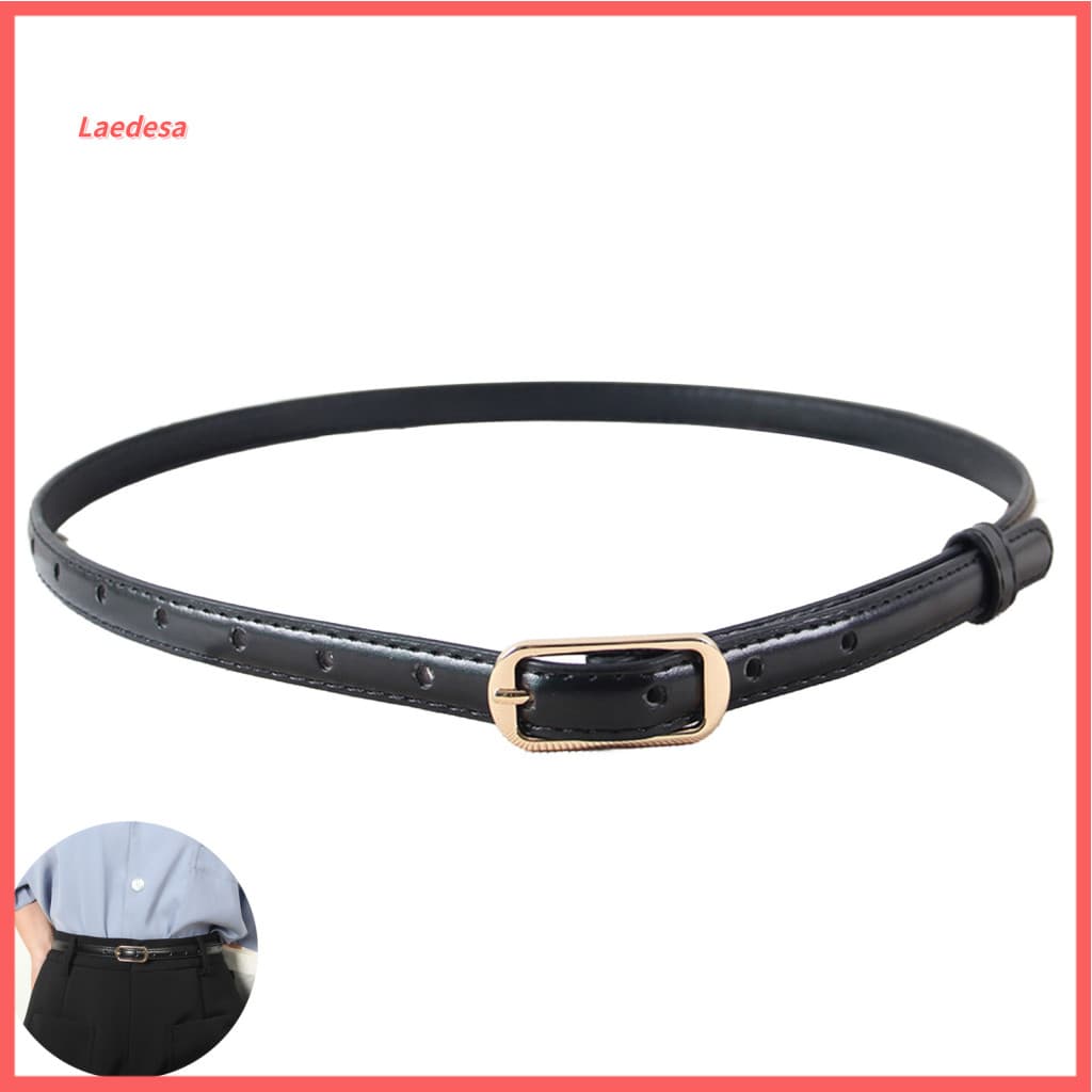 Women Imitation Leather Belt Dress Women’s Thin Adjustable Waist Solid Color Versatile Fashion Accessory for Dresses S