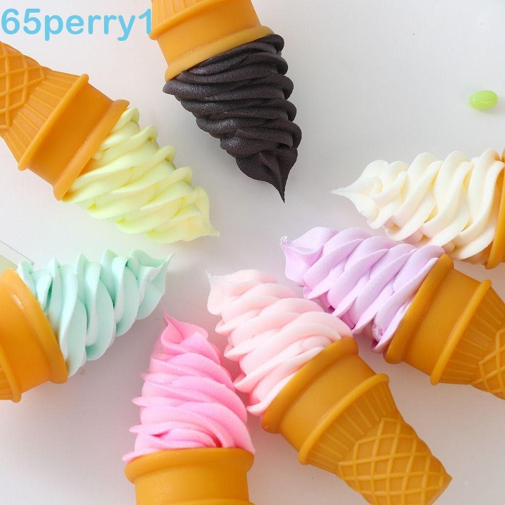 PERRY1 Simulação De Sorvete , Modelo De Material De PVC De Comida Falsa Artificial Colorida De Sobremesa