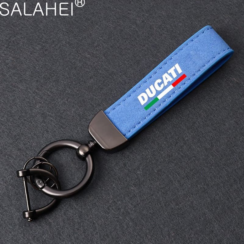 Chaveiro de Suede com Logo de Motocicleta, Anel de Chave de Metal para Carro, Adequado para Ducati Multistrada 950 1100