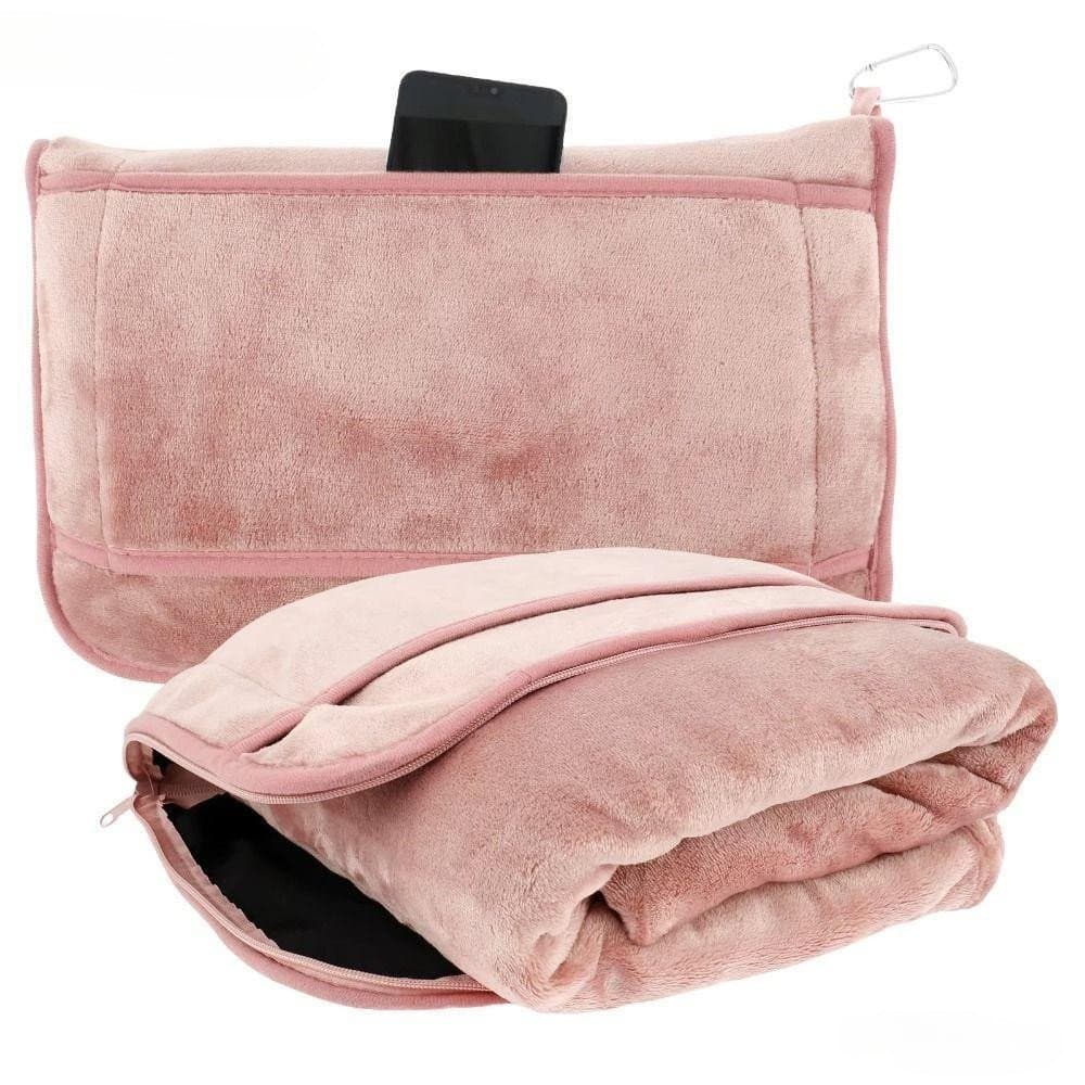 Colcha De Cochilo SUNDANCE , Conjunto De Travesseiro E Cobertor De Viagem Portátil Dobrável , Macio Confortável De Flane