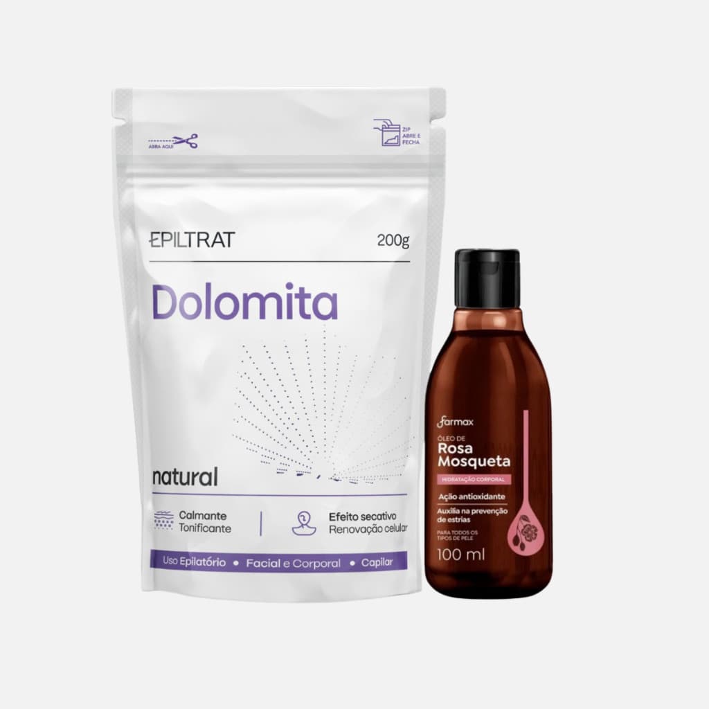 Dolomita + Rosa Mosqueta Kit Clareador Farmax (200gr + 100ml)