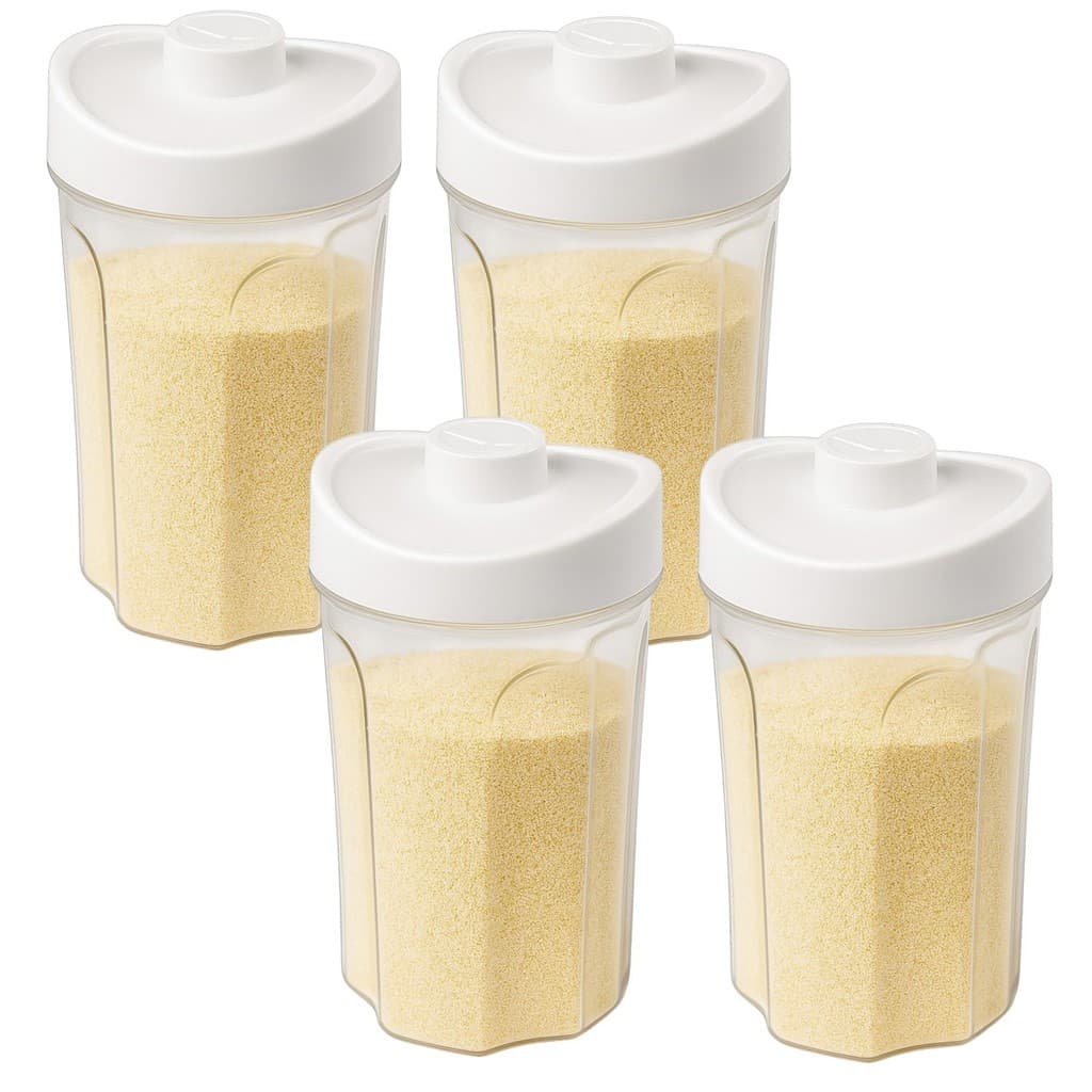 4X Farinheira Açucareiro Bico Direcionador 480 ml Farinha Açúcar Sal Tempero Condimento