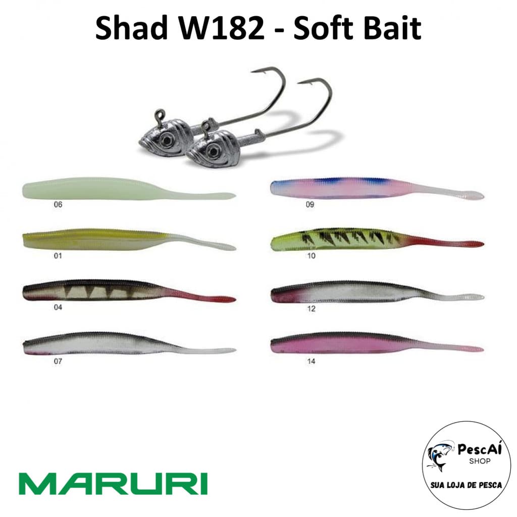 Isca Artificial - Maruri - W182 100 - Soft Bait - Shad - 10 cm - 4 g - Tucunaré