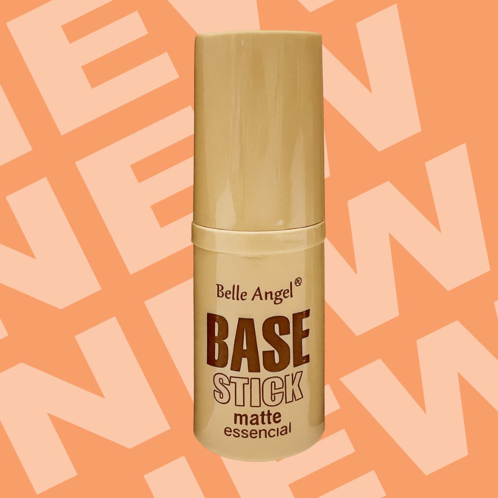 Base Stick Matte Belle Angel Alta Cobertura Acabamento Natural Secagem Rápida