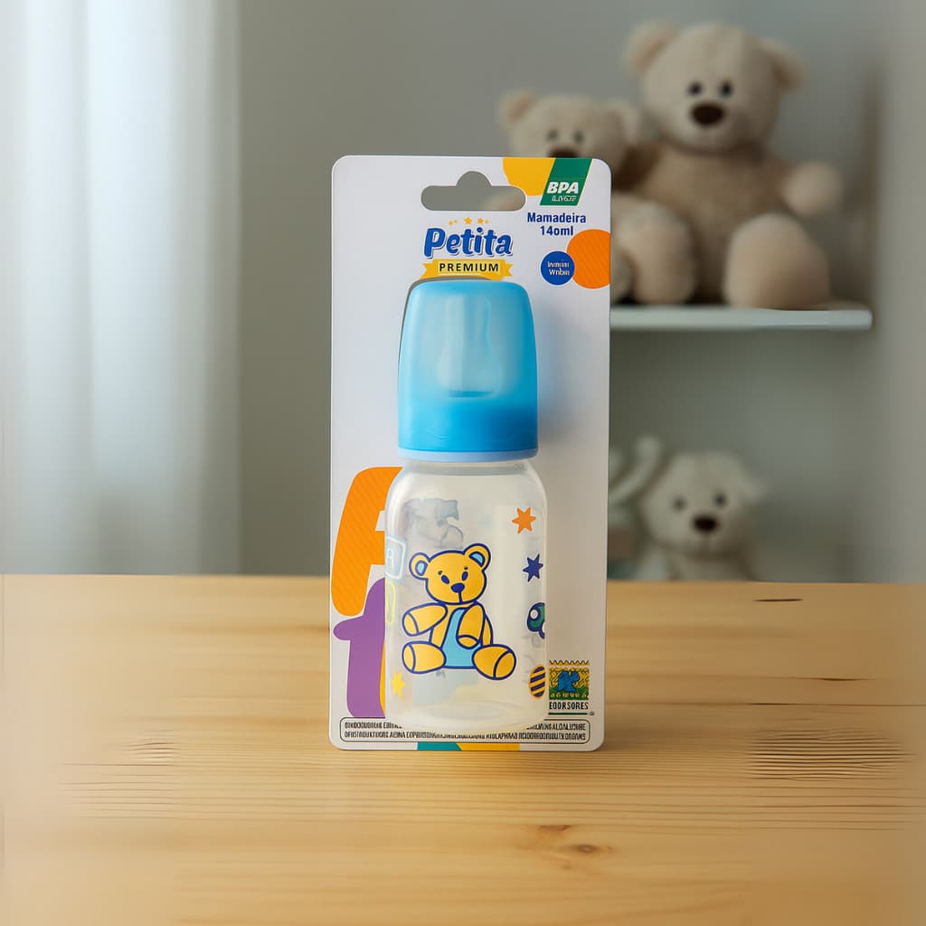 Mamadeira Chuquinha bebe Premium 140ML Bico Silicone Petita