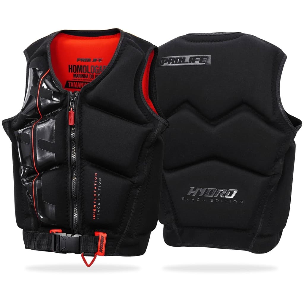 Colete Salva-Vidas Hydro Black Edition Prolife Edição Limitada Homologado Marinha do Brasil Neoprene