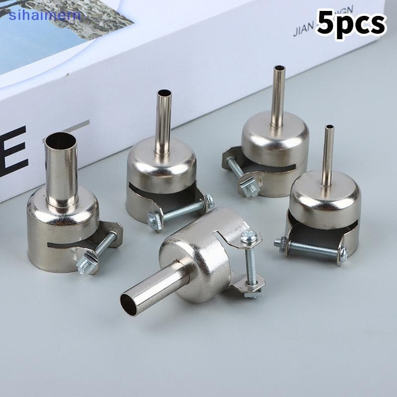 sihaimern 5 Pçs/Set 858D Universal Estação De Ar Quente Bicos Redondos Ferramenta De Solda Para Desoldering Resistente A