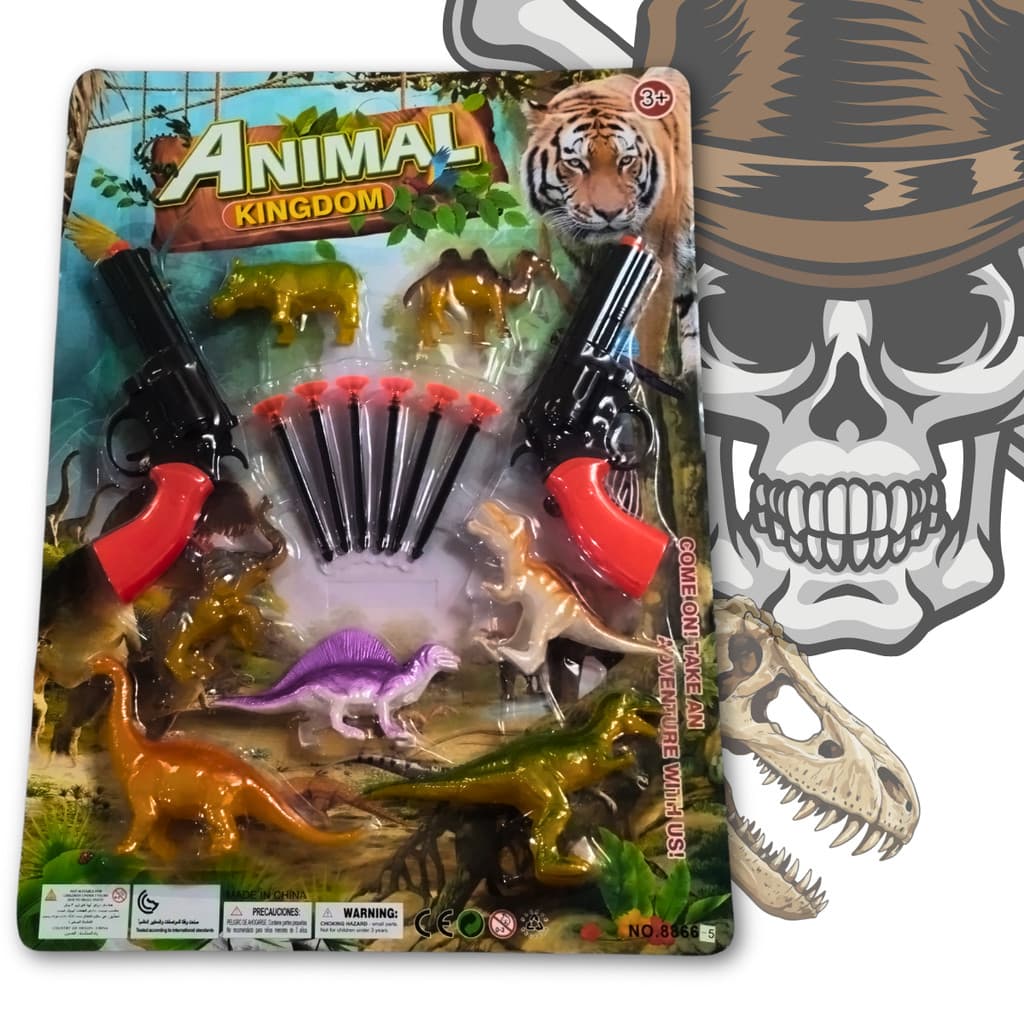 Kit Brinquedo  Infantil  com Dardos e Alvos Dinossauros Jurássico 3 Peças para Brincadeiras de Ação 6+ Anos