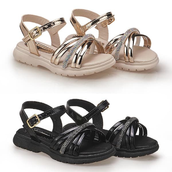 Sandália infantil menina Kit com 2 pares coleção verão Tem Shoes
