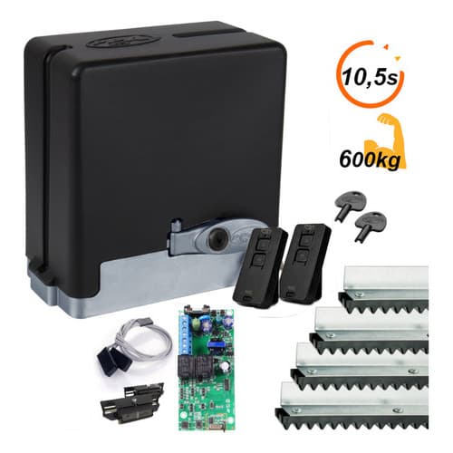 Kit Motor Portão Automático Eletrônico Ppa Dz Stark 600kg 1/3hp 2tx 60Hz Z18