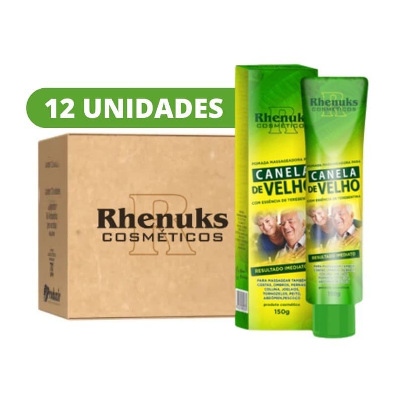 12 Pomada Massageadora Canela de Velho 150g - Rhenuks