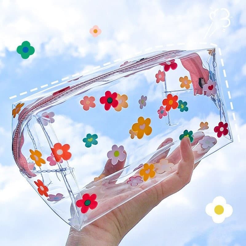 MR.YE Grande Estojo De Lápis Transparente À Prova D'água Saco De Papelaria Em PVC Para Estudantes Maquiagem Kawaii Viage