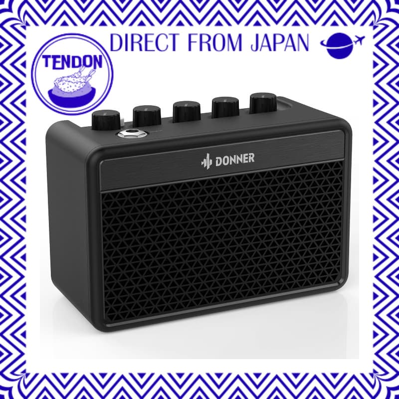 【DIRETO DO JAPÃO】Donner Amplificador de Guitarra Mini 5W Recarregável com EQ de 3 Bandas Mesa Compacto Leve Tom Retro