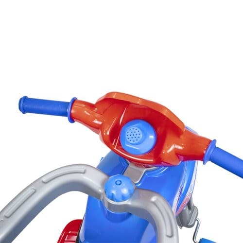 Triciclo Infantil Azul Pedal Haste Moto Brinquedo Segura Diversao Criancas