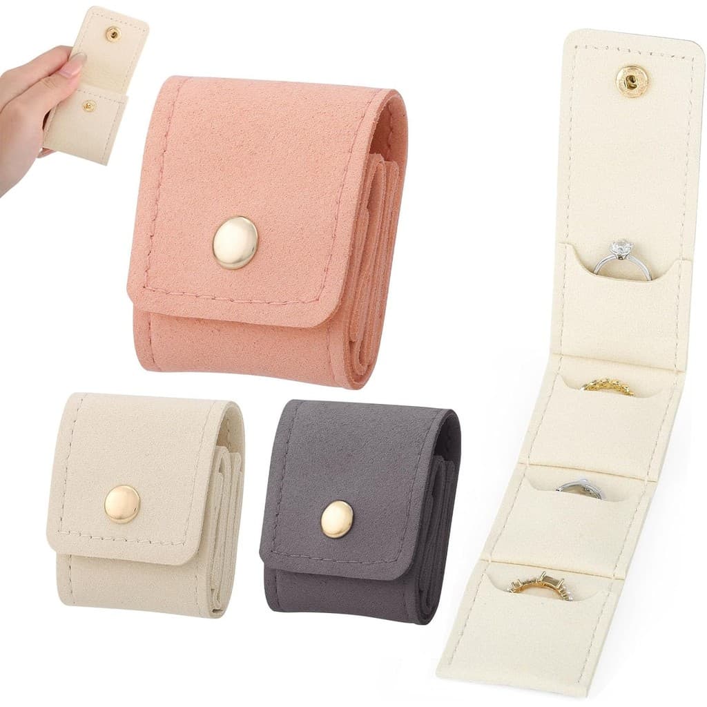 Mini Bolsa De Joias De Viagem 1/3 Peças Portátil Dobrável Organizador Forrada De Veludo Estojo Pequeno Para Mulheres Ané