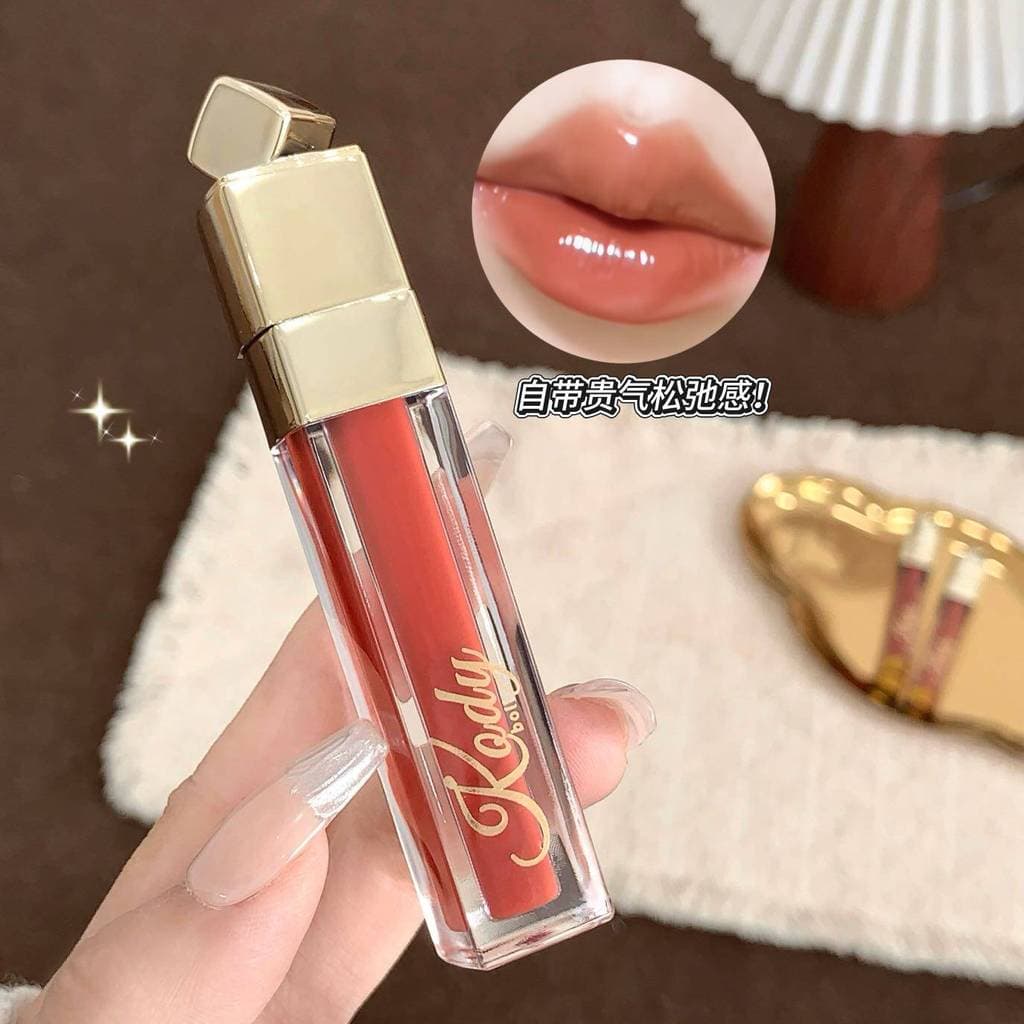 Brilho labial brilho labial espelho brilho de água brilho labial essência batom cor Nude brilho labial óleo hidratante l