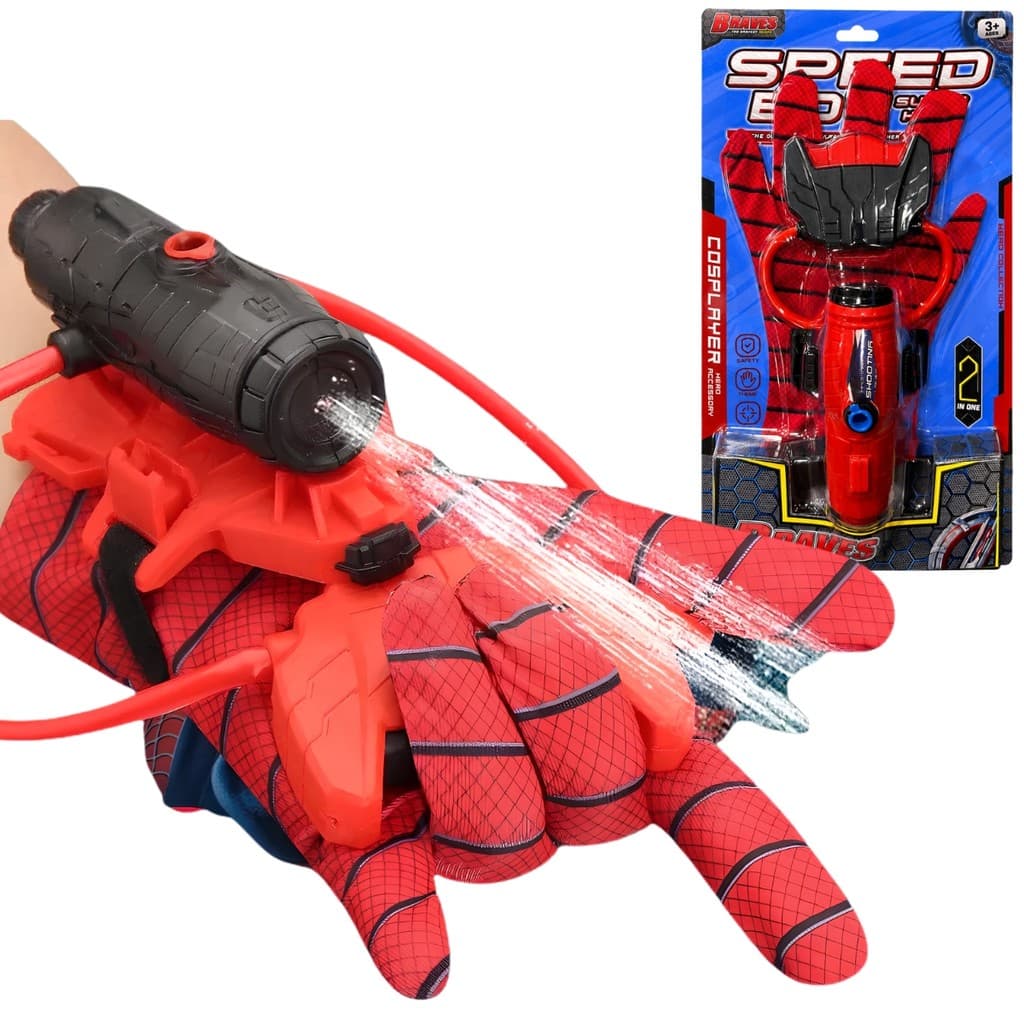 Luva Com Lançador De Agua E Fumaça Do Super Herói Homem Aranha Divertido Castela