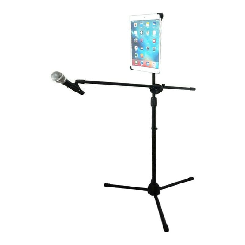 Pedestal Microfone C/ Suporte Tablet P/ Cifras Partituras Show