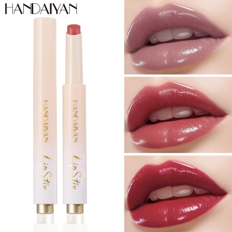 Handaiyan Push Tipo Batom Sólido Brilho Labial 8 Cores Hidratante de Longa Duração Batom Hidratante