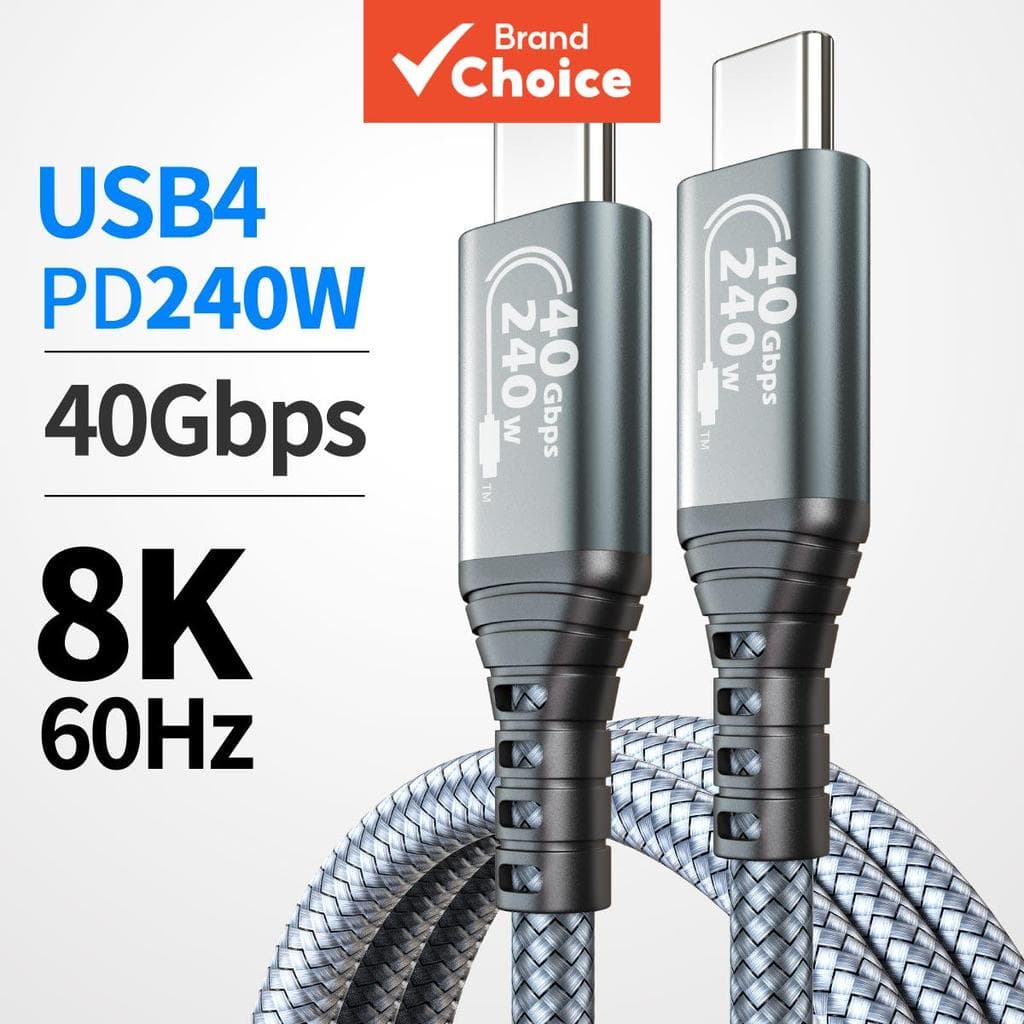 Cabo USB4 Completo 240W 40Gbps 8K para Thunderbolt 4 3 para iPhone 17 #9023