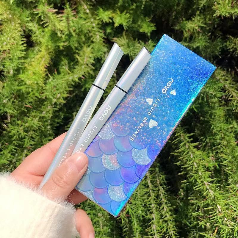 NOVO5325 Mermaid Wave Light Eyeliner Espessura ambos os três segundos de secagem rápida, resistente à água, resistente a
