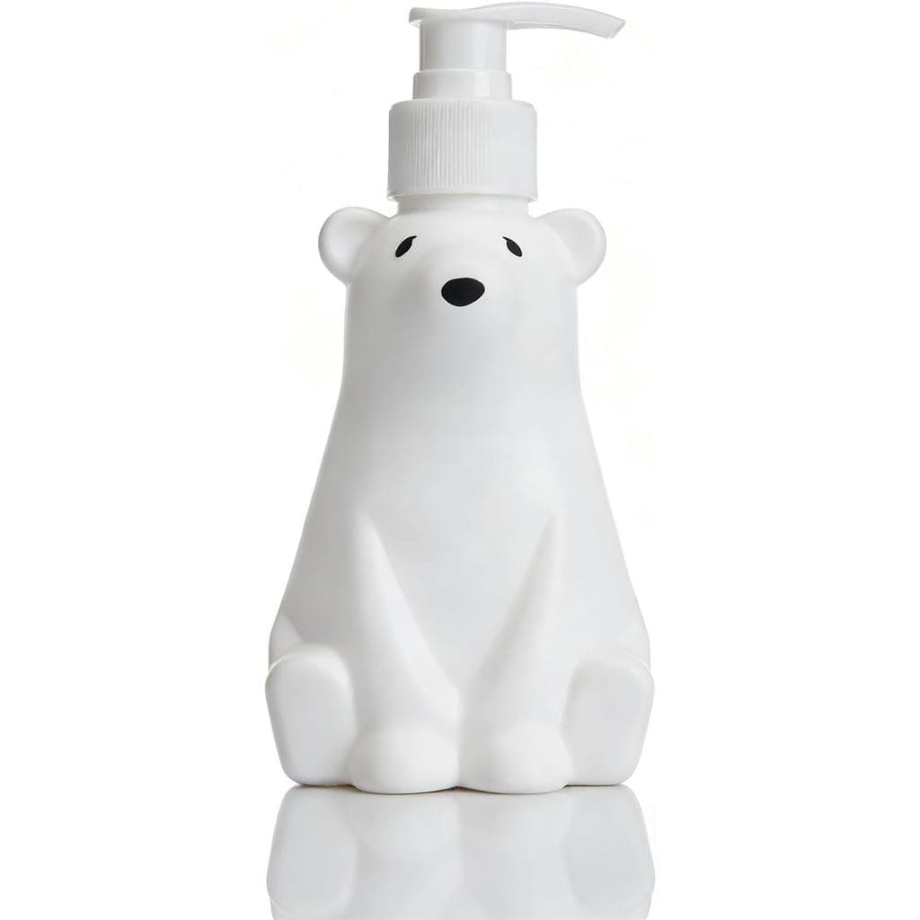 Dispensador de Shampoo para Chuveiro, Dispensador de Sabonete e LoçãForma de Urso Polar Fofo, Frasco Vazio Recarreg