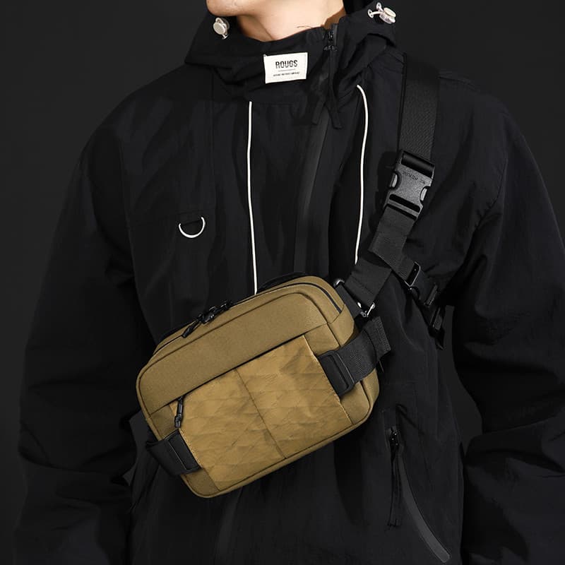 Novo estilo funcional ferramentas Diagonal saco masculino ao ar livre portátil cintura saco Commuter viagem bolsa de omb