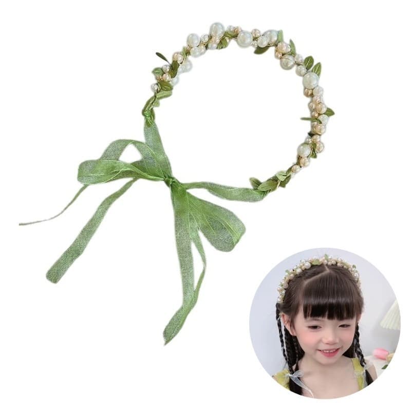Estone Pérola Folha Hairband Atraente Modelo Mostrar Tiaras Flor Menina Estilo Bandana