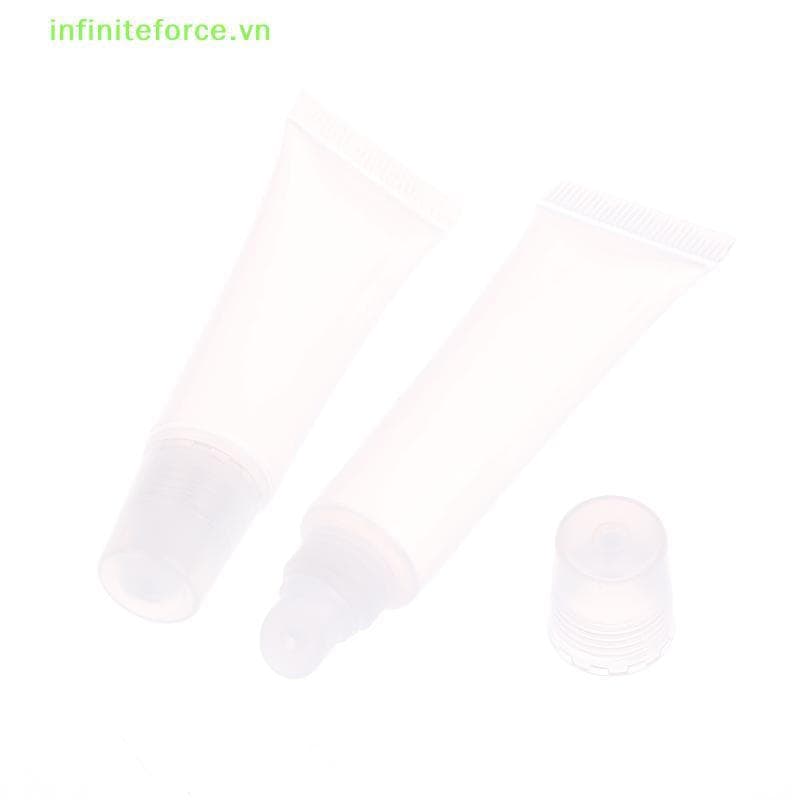 INVN 10 Unidades 5/10/15ml Tubo Labial Vazio Bálsamo Macio Maquiagem Espremer Recipiente De Brilho Transparente Novo