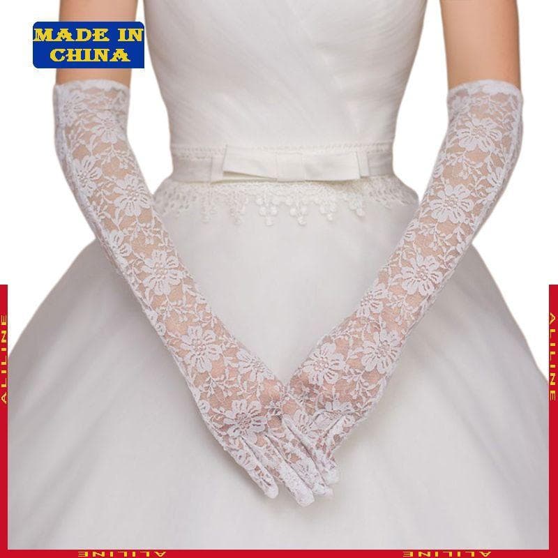 1920s Party Lace Dedo Cheio Cor Sólida Para Sol Proteção Mit