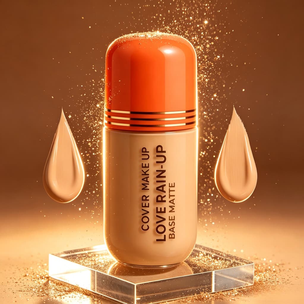 Lové Rain base matte cover up ótima cobertura/matte/acabamento aveludado Base Líquida Matte Cover UP Love Rain| Alta Cob