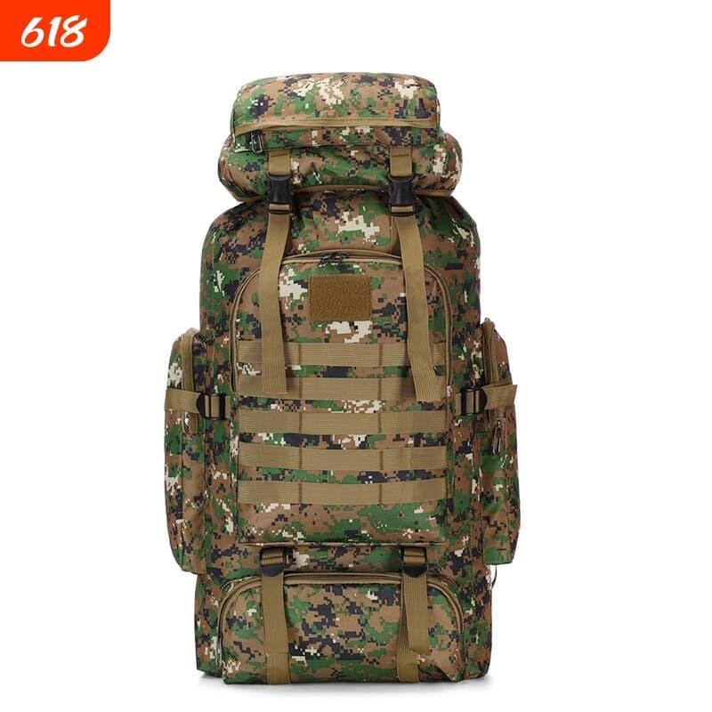 [Importado] Mochila Impermeável de 80L para Atividades ao Ar Livre, Mochila de Camuflagem para Caminhadas, Mochila Grand