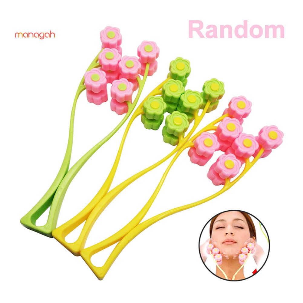 Forma De Flor Portátil Elástico Face Lift Rolo Massageador Anti Rugas Ferramenta De Beleza