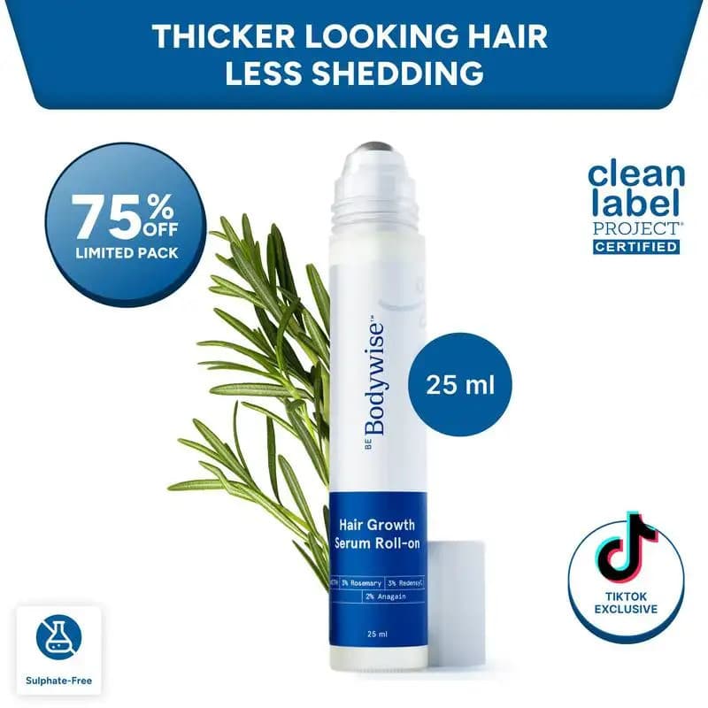 Be Bodywise Hair Serum Roll-On |   Oferta de Black Friday e Cyber Monday BFCM |   3% Alecrim, 3% Redensyl, 2% AnaGain |