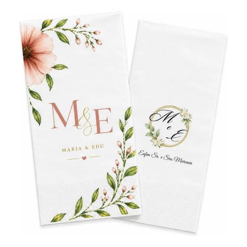 50 Unidades Guardanapos Personalizados  40x40cm Fls Duplas