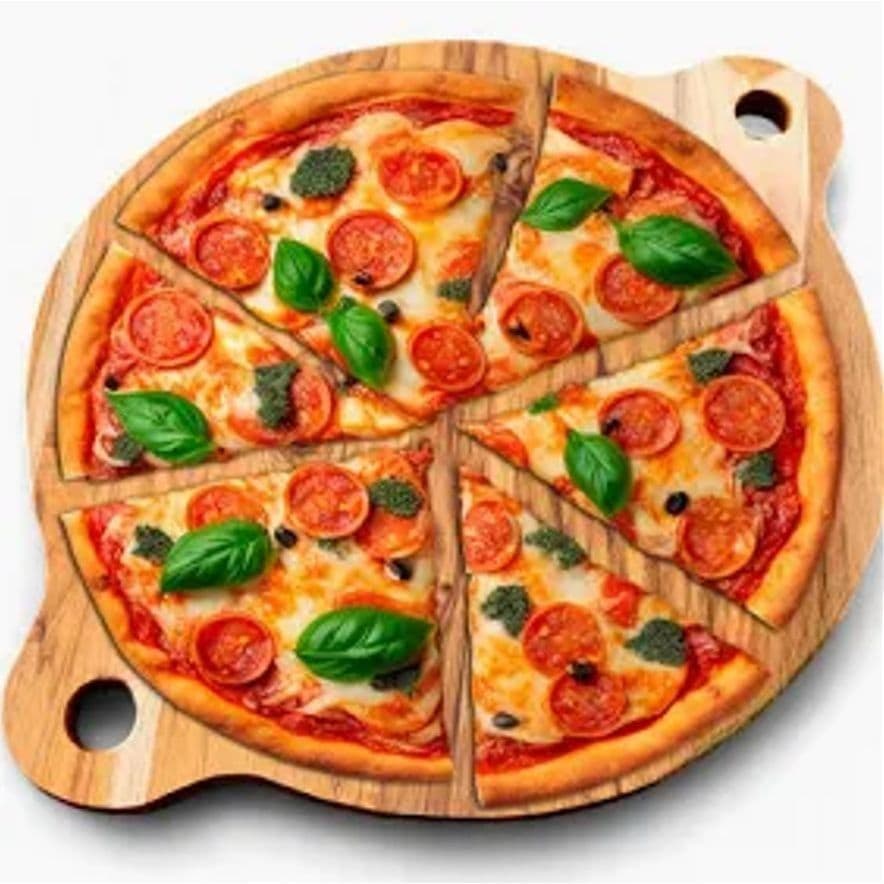 Tabua De Pizza 35 Cm madeira pinus com aba pegar