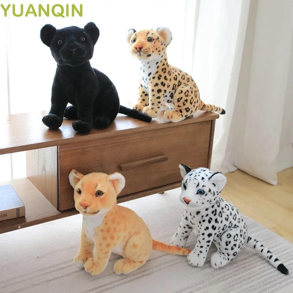 YUANQINZT Brinquedo De Pelúcia De Leopardo Para Bebê , De Neve De Simulação De Leão Macio , Chita