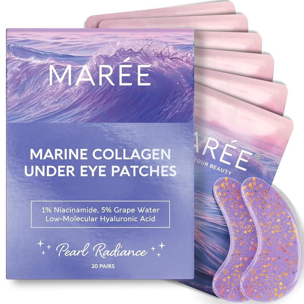 MAREEVioletEyeGels - Patches de Colágeno Marinho para Olhos Inchados - Máscaras para a Área dos Olhos para Mulheres - Má