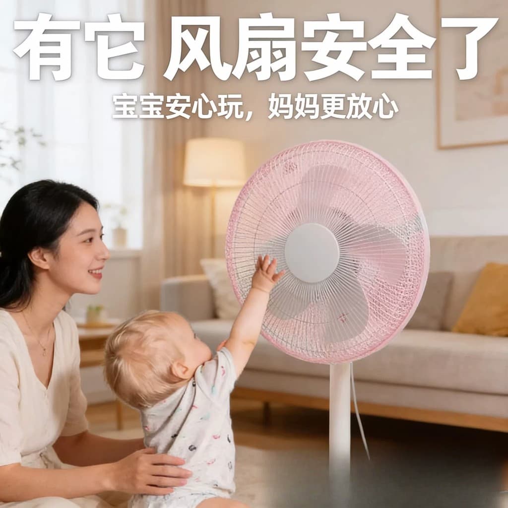 Capa de ventilador anti-pitada mão anti-criança capa de rede protetora criança rede de proteção piso seguro ventilador e