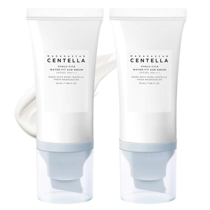 2 Pcs Centella Protetor Solar Fps 50 , 50ML Soro Facial , Diário De Defesa UV De Verão Para Rosto , Fundamentos De Viage