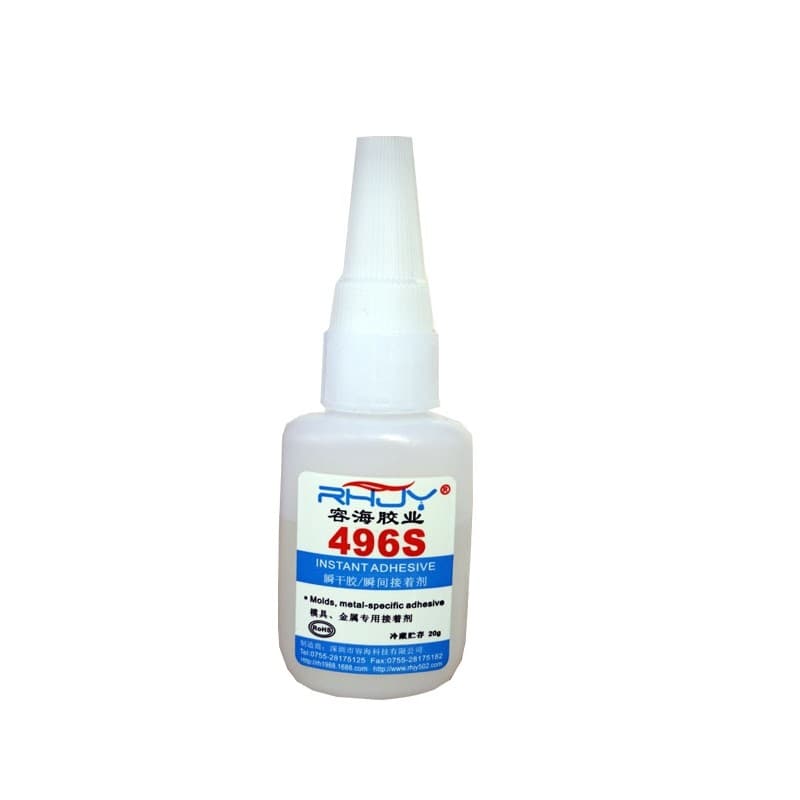 Atacado 496s molde cola instantânea forte cola de Metal ferragem cola de borracha tipo de secagem rápida pacote de 20g