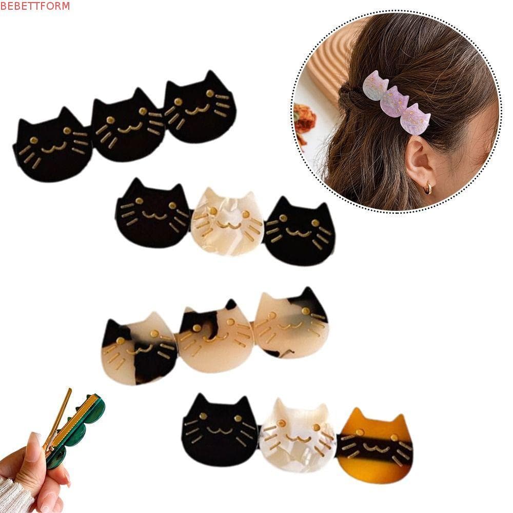 Clipe Plano Para Gato BEBETTFORM , De Franja Lateral De Acetato Coreano De 6.3 Cm , Lindos Presentes De Grampo De Cabelo